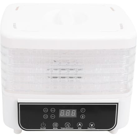 Voedseldroger 160W Touch Control Instelbare Temperatuur Timer 6 Lades Elektrische Voedseldroger Machine voor Vlees Fruit L white