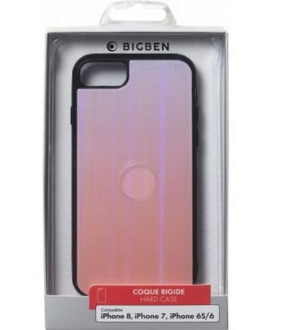 Bigben Connected, Hoesje geschikt voor iPhone 6 / 7 / 8 / SE 2020 - Dun & Gradiënt & Anti-Vergeling, Roze