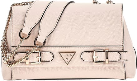GUESS Schoudertas Levante Convertible Xbody Flap Bag Stone Crème