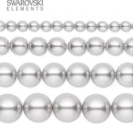 Swarovski Elements, 20 stuks Swarovski Parels, 10mm (20cm), LIGHT GREY, 5810