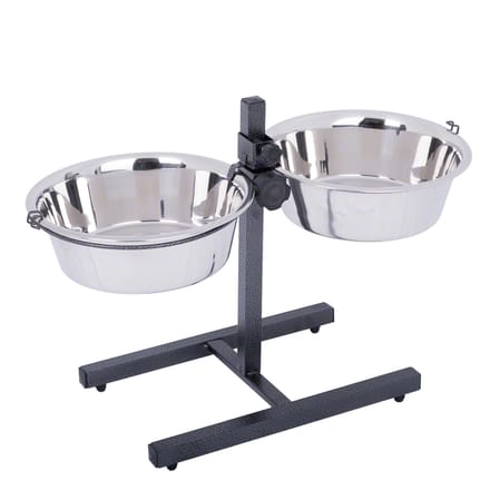 Hondenbar (tot 38 cm hoog) incl. 2x RVS Voerbak 1,6L