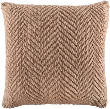 Tiseco - Kussen (gevuld) RENEE - Gebreide look - 45x45 cm, zand