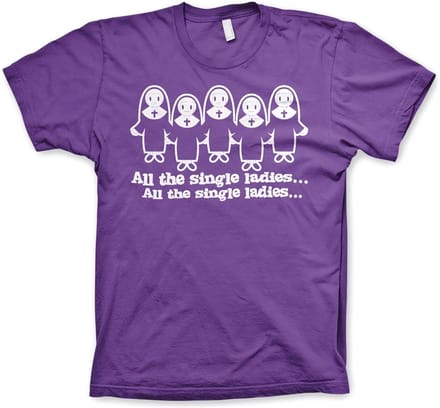 Hybris All The Single Ladies... T-shirt paars