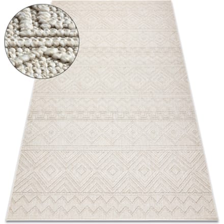 Kleden Rugsx Tapijt JERSEY 19234 crème - Ruiten, structureel, 60x100 cm
