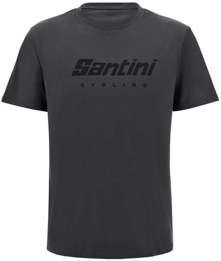 Santini Logo T-shirt Met Korte Mouwen Grijs XS