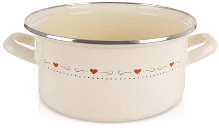 Kookpan Geëmailleerde Crème TONCA 24 cm, 4 l - Kookpot - Soeppan