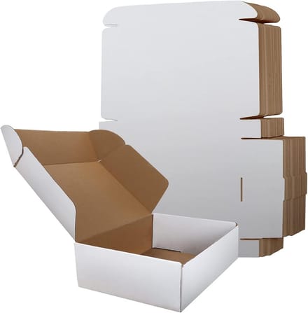 Set van 20 Witte Verzenddozen van Golfkarton - Ideaal voor Verzending en Opslag