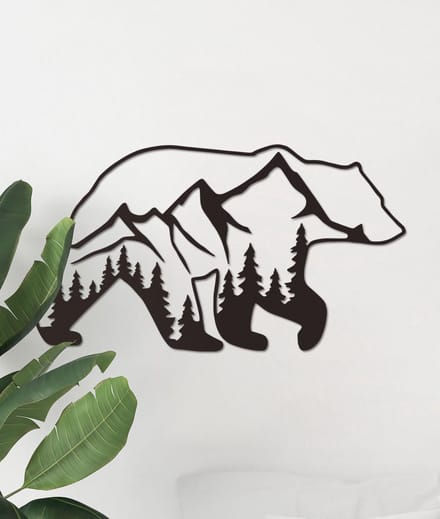 Wanddecoratie dieren | Beer - M (22x40cm)