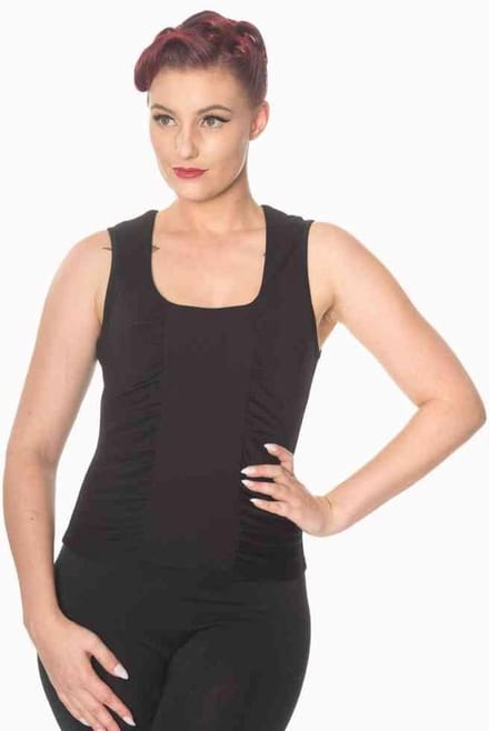 Dancing Days - HEAD OVER HEELS Mouwloze top - M - Zwart
