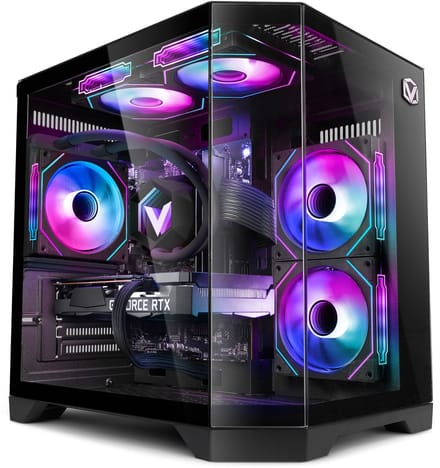 Vibox Gaming PC - Intel i7 12700KF - RTX 5060 - 16GB RAM - 1TB SSD - Windows 11 - WiFi 6 + Bluetooth 5.4 - Waterkoeling