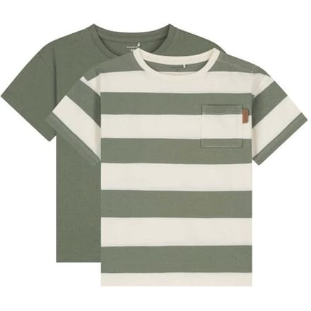 Prénatal peuter T-shirts 2 stuks Light Khaki Green 74 heren