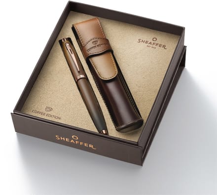 Sheaffer - Rollerbal - Giftset 100 - Coffee Edition Matt Brown - Lederen Penetui - SF-G1937451-6