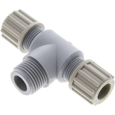 12x10mm En G1/2'' PA T-Vormige Knelfitting Met Buitendraad 10 Bar