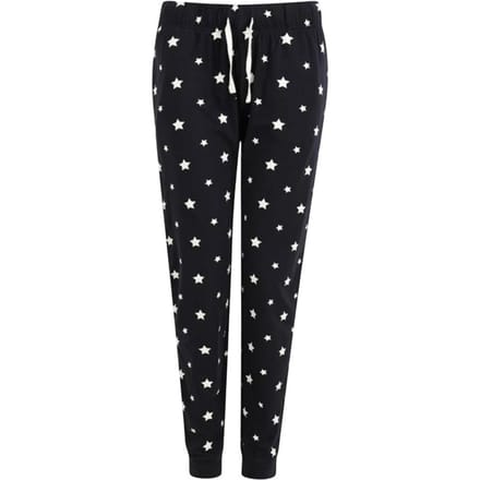 SF Women Dames/Dames Sterren Pyjamabroek met Manchet (Marine / Wit)