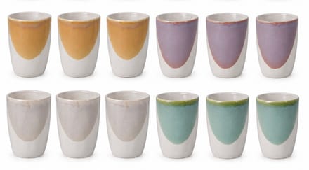 Beker aardewerk - 280ml - 4 assorti - set/12
