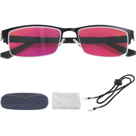 Kleurenblindheid Montuur Bril Hypochromatopsie Correctie Unisex Full Frame Stijl black