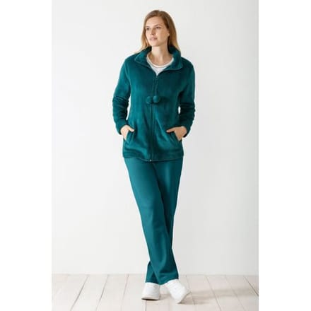 Petrol dames huispak van Hajo - Blauw - Maat - 48