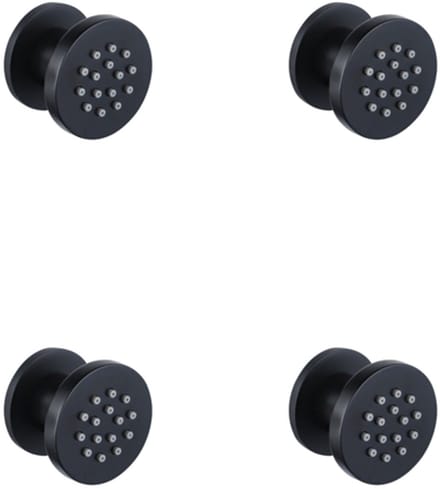 FugaFlow Eccelente Acces zijdouche - 5cm - rond - 4 stuks - mat zwart