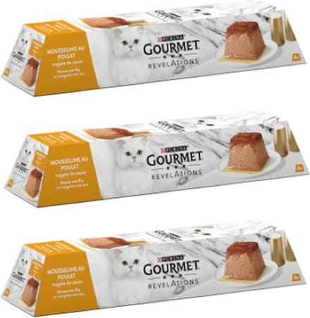 3x Gourmet Revelations - Mousse Kip - Kattenvoer - 4x57g