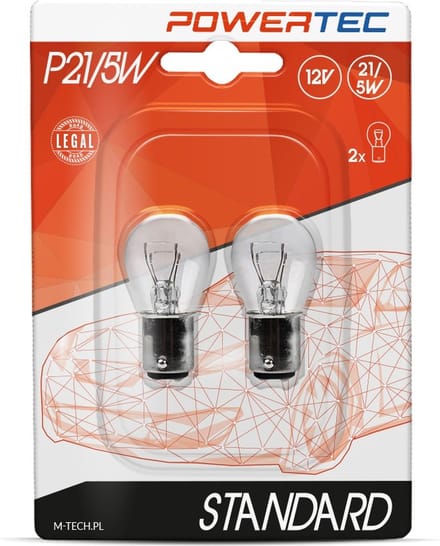 Powertec BAY15d / P21/5W - Standaard - Set
