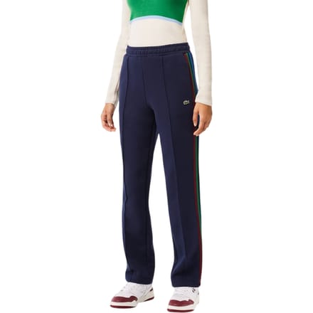 Lacoste Dames Zijstreep Regular Trainingsbroek (Marineblauw)