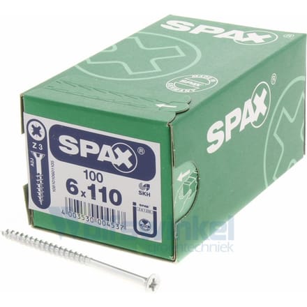 Spaanpl schr vz pk 6.0x110 poz(100) spax