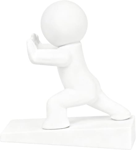 Decoratieve Deurstop - Antislip Wig - Deuren Open Houden - Krasbestendig Ontwerp - 12.2cm Lengte - A