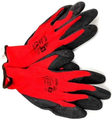 Stalco Premium - Polyester Werkhandschoenen - Latex Coating - Maat 9 - Verhoogde Grip
