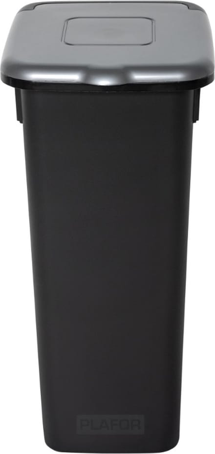 Plafor - Fit Bin Prullenbak met Deksel 20L – Recycling - Grijs