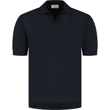 Duquezzi Merino Buttonless Polo Polos Donkerblauw Dqc30026007