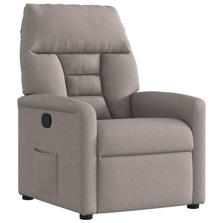 vidaXL - Fauteuil - verstelbaar - stof - taupe