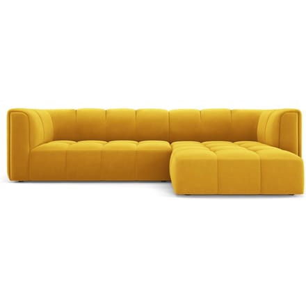 Hoekbank Francesca velvet rechts 3-zits | Milo Casa