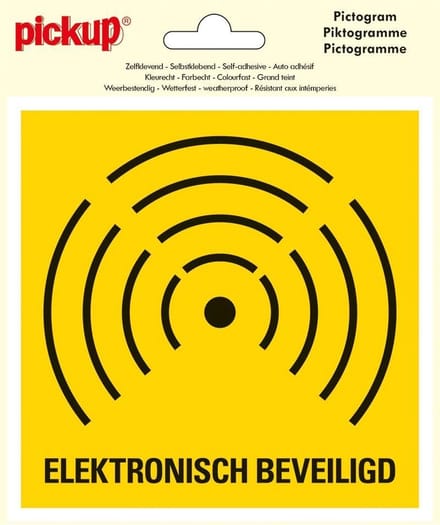 Pickup Pictogram 15x15 cm - Elektronisch beveiligd - alarm