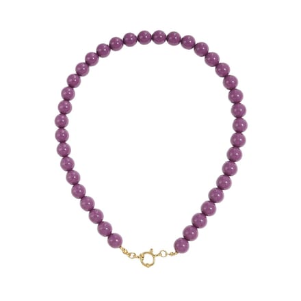 Ketting met kralen en frontsluiting-12mm