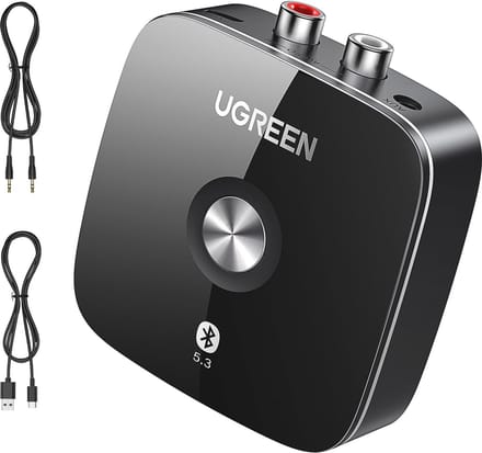 Bluetooth 5.3 Audio Ontvanger met 3,5mm en 2RCA Verbinding - HiFi Draadloze Audioadapter