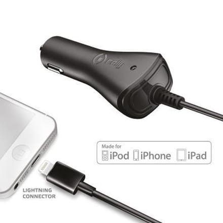 Celly Lightning 1A autolader 1 meter iPhone autolader