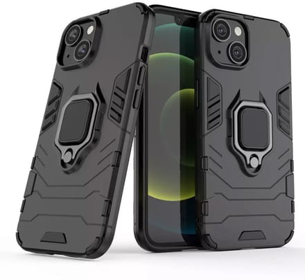 Hybride Ring Case Hoesje geschikt voor iPhone 14 Plus - zwart