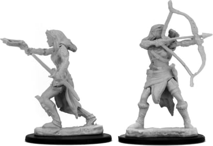 Asmodee D&D Unpainted Minis Elf Female Ranger (6x) - EN