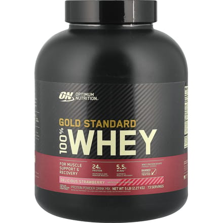 Gold Standard 100% Whey, Heerlijke Aardbeiensmaak, 2,27 kg(5 lbs)
