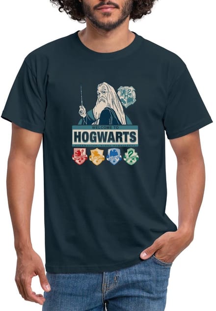 Harry Potter Welkom Op Zweinstein Perkamentus T-Shirt Heren