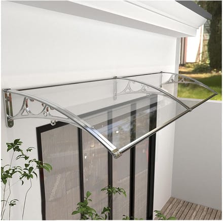 Gebogen Luifel - Deur Overkapping - Buiten Bescherming - Stormbestendig Ontwerp - 60x130cm - Transparant