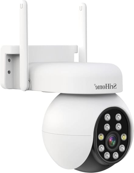 Bewakingscamera - Beveiligingscamera Binnen Buiten - Huis Beveiligen - 4MP HD Optische Zoom - IP65 Waterdicht - Wit