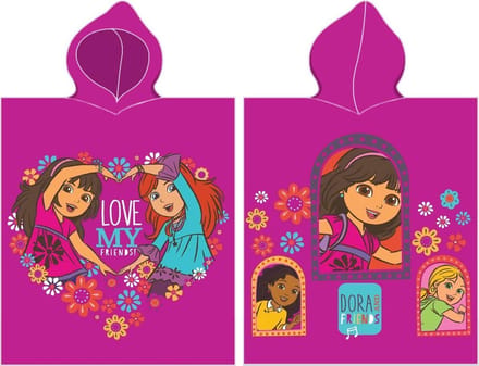 Dora de Verkenner - Poncho - Handdoek met capuchon - 50 x 115 cm. - Dora the Explorer - Badponcho - Paars