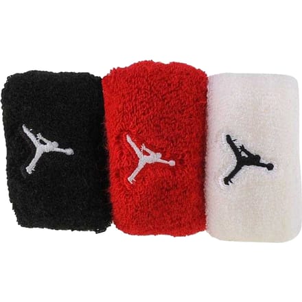 Nike Jordan Jumpman Logo Haarbanden (Set van 3) (Wit/zwart/rood)