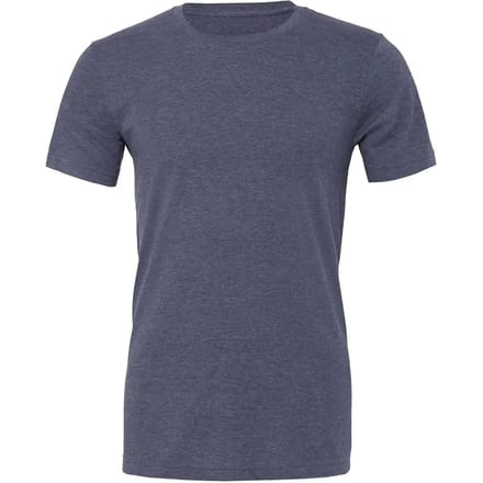 Bella+Canvas Unisex Heather CVC Short Sleeve Tee CV3001CVC - Heather Navy - L
