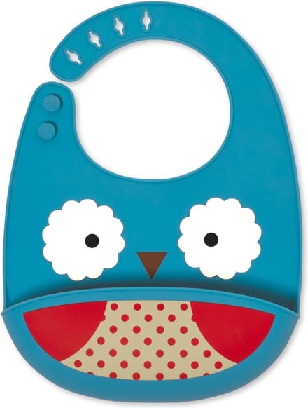 Skip Hop Zoo Fold & Go Siliconen Slabbetje - owl
