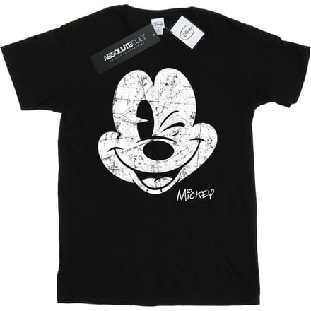 Li-cense Disney heren mickey mouse distressed gezicht t-shirt