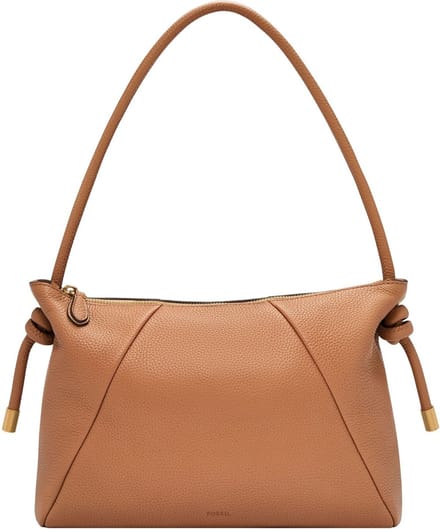 FOSSIL Leren Schoudertas Willa Leather Shoulder Bag Dust Lichtbruin
