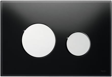 Tece TECEloop - Bedieningsplaat, zwart glas/glazend chroom 9240656