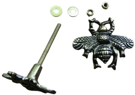 Pack of 2 Bumble Bee Knobs Antique Brass